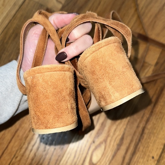 Gianvito Rossi Janis 60 lcae-up sandals with block heel - brown - Picture 6 of 7